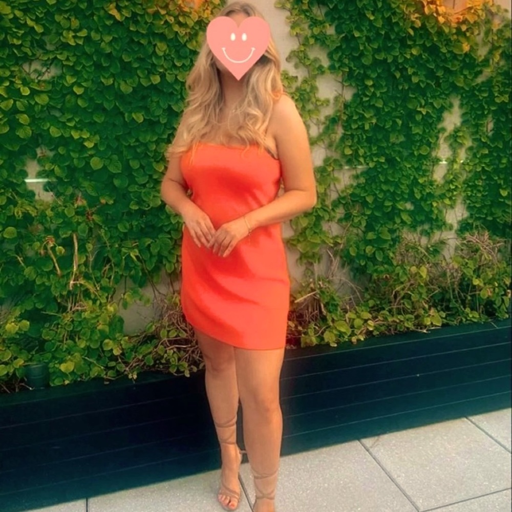 Orange zara dress